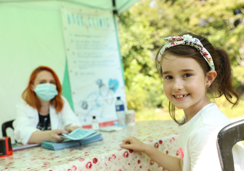 A young reader attends a Bok CLinic with Children's Books Ireland during the COVID-19 pandemic