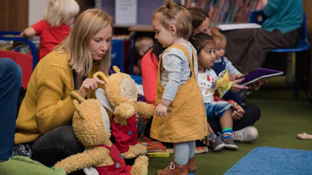 A woman and child at a Bookbug Session